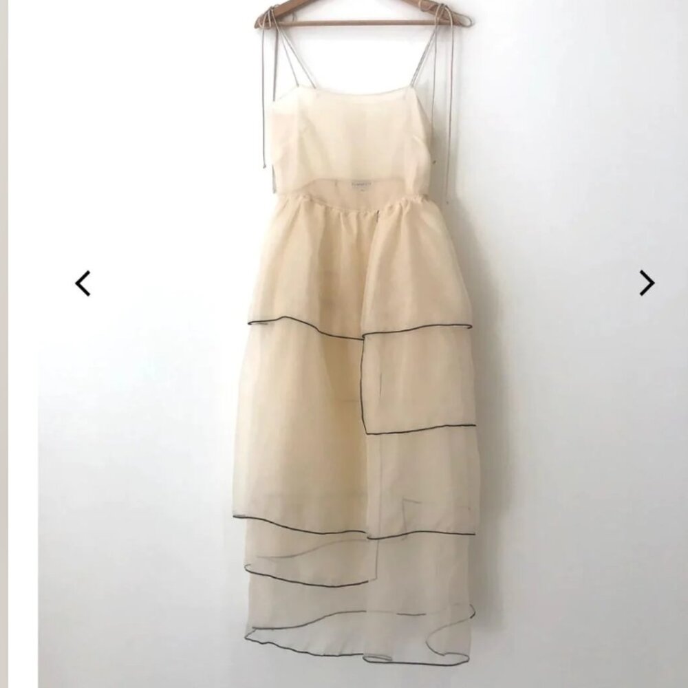 Kamperett Laurence Midi Dress - Ivory/Black - Large